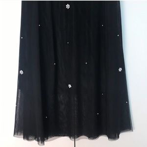 Lane Bryant Black Beaded Pearl Skirt size 22/24